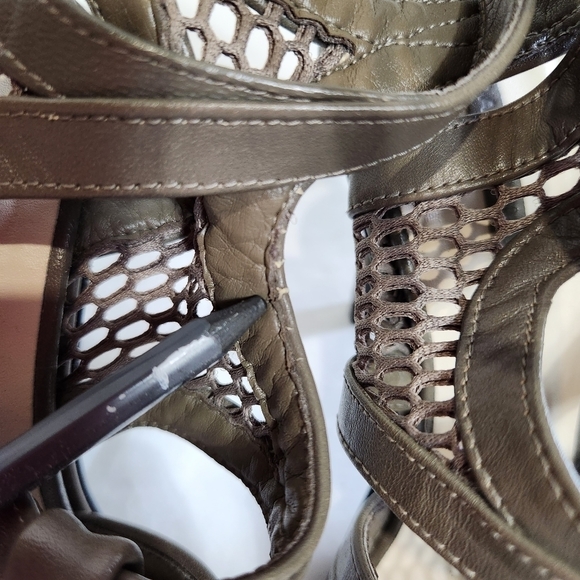 Zara Olive Strappy Heels - Picture 13 of 16